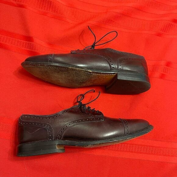 Allen Edmonds Sanford Brown Cap Toe Brown Oxford Shoes Size 8 D main image 8